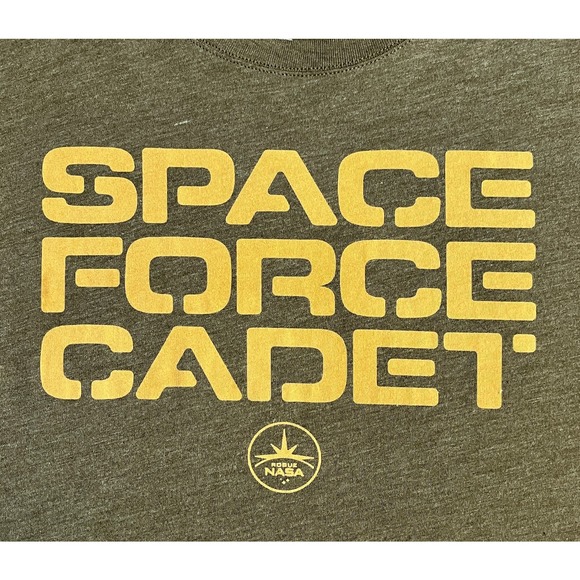Space Force Cadet Army Green T-Shirt Fits Like Womens Large New Without Tags - Picture 3 of 4